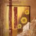 Sonnenblumen im Holz