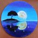 Schlsselbrett Insel mit Mond